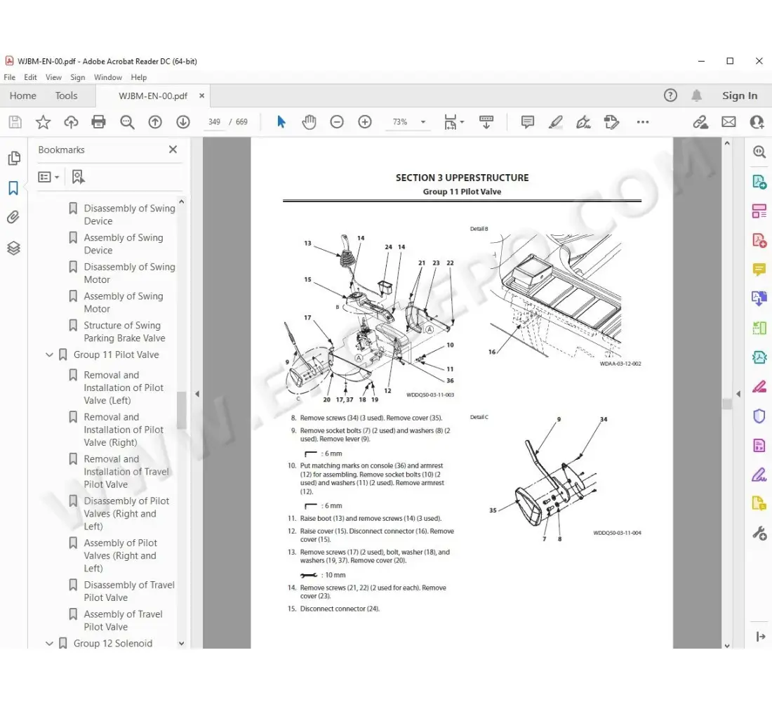 Hitachi Excavator Zaxis ZX870-5A ZX890H-5A service manual
